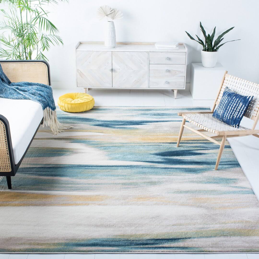 Aliceyn Navy Area Rug Ebern Designs Rug Size: Rectangle 4'5