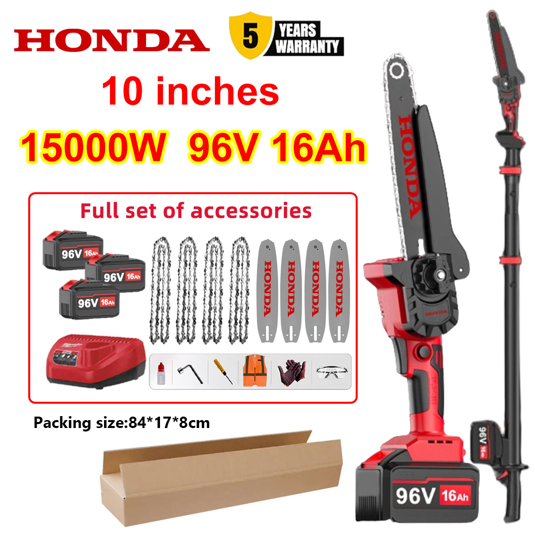 Honda 15000W high-power lithium battery telescopic chainsaw can cut 4.5M