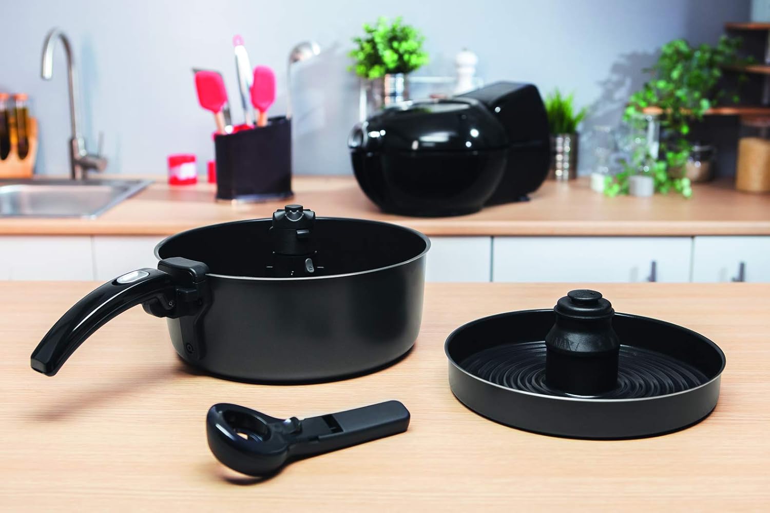 Friteuse air chaud 2 en 1 Genius XL YV9708 1500W capacité 17kg 9 programmes noir