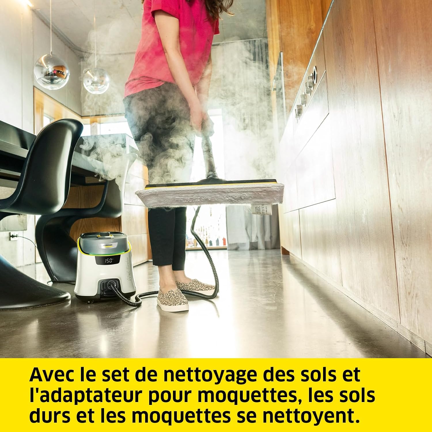 Nettoyeur vapeur SC 5 Deluxe Signature Line VapoHydro 4 bar chauffe 3 min surface 130 m² réservoir 13 L