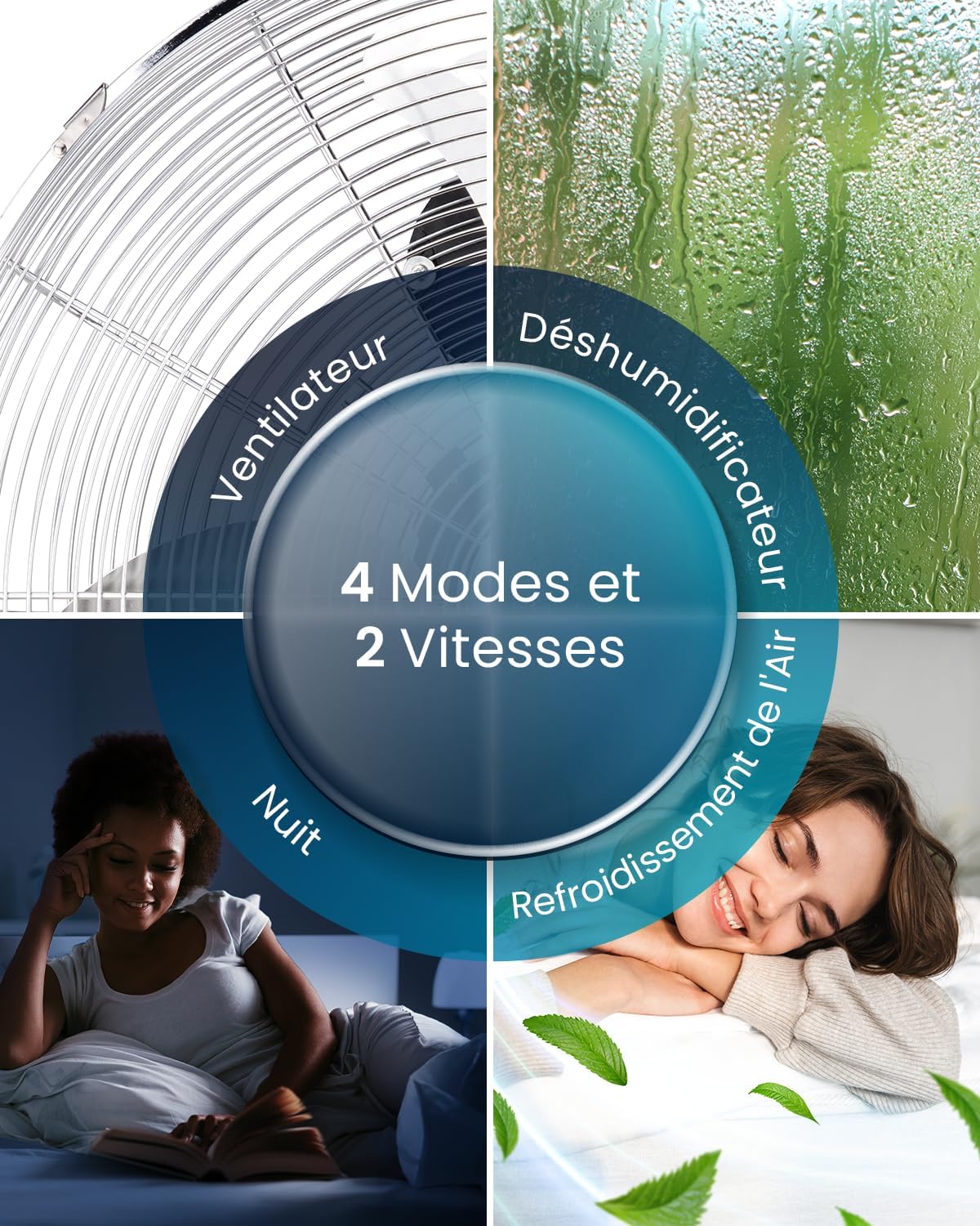 Climatiseur mobile 9000 BTU 4 en 1 WiFi minuterie 24 h télécommande kit fenêtre 22 m² classe A