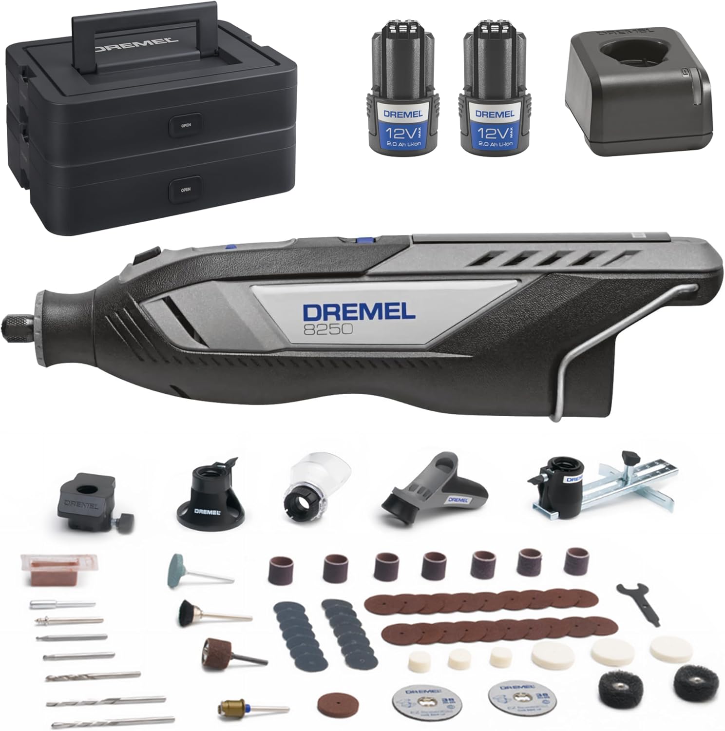 Outil rotatif sans fil 12 V 5000–30000 tr min kit 65 accessoires