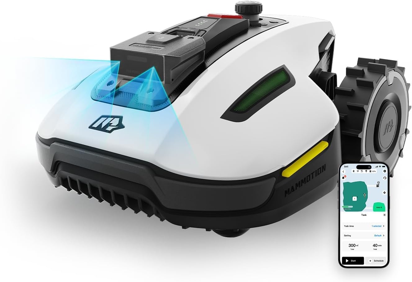 Robot tondeuse YUKA Mini 500 sans fil NetRTK Vision pente 50% cartographie auto module 4G