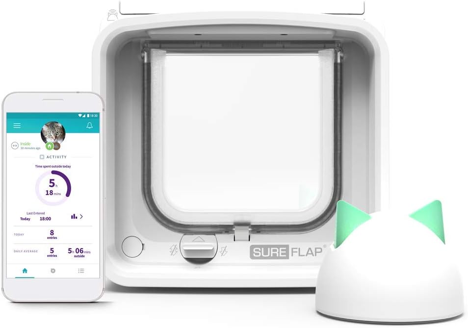Chatière électronique connectée DualScan avec hub compatible puce RFID contrôle app