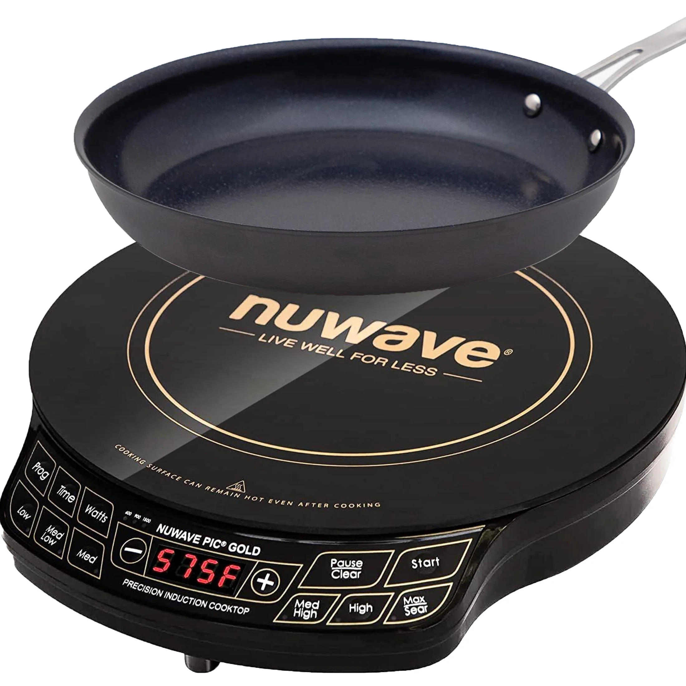 Nuwave PIC Gold Precision Induction Cooktop with 10.5 in Pan with 600, 900 or 1500 Watts, Stoves
