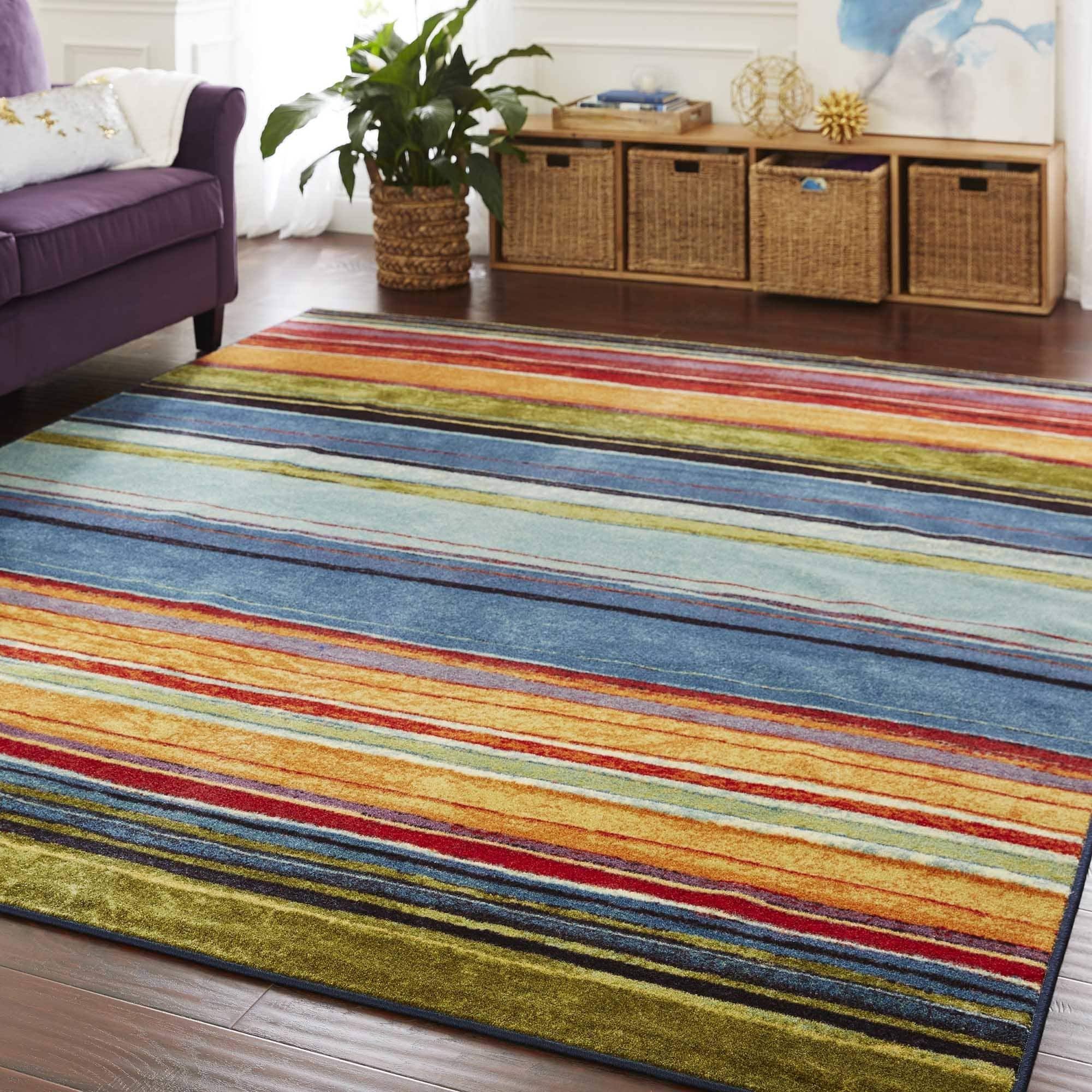 Mohawk Home Rainbow Striped Rug
