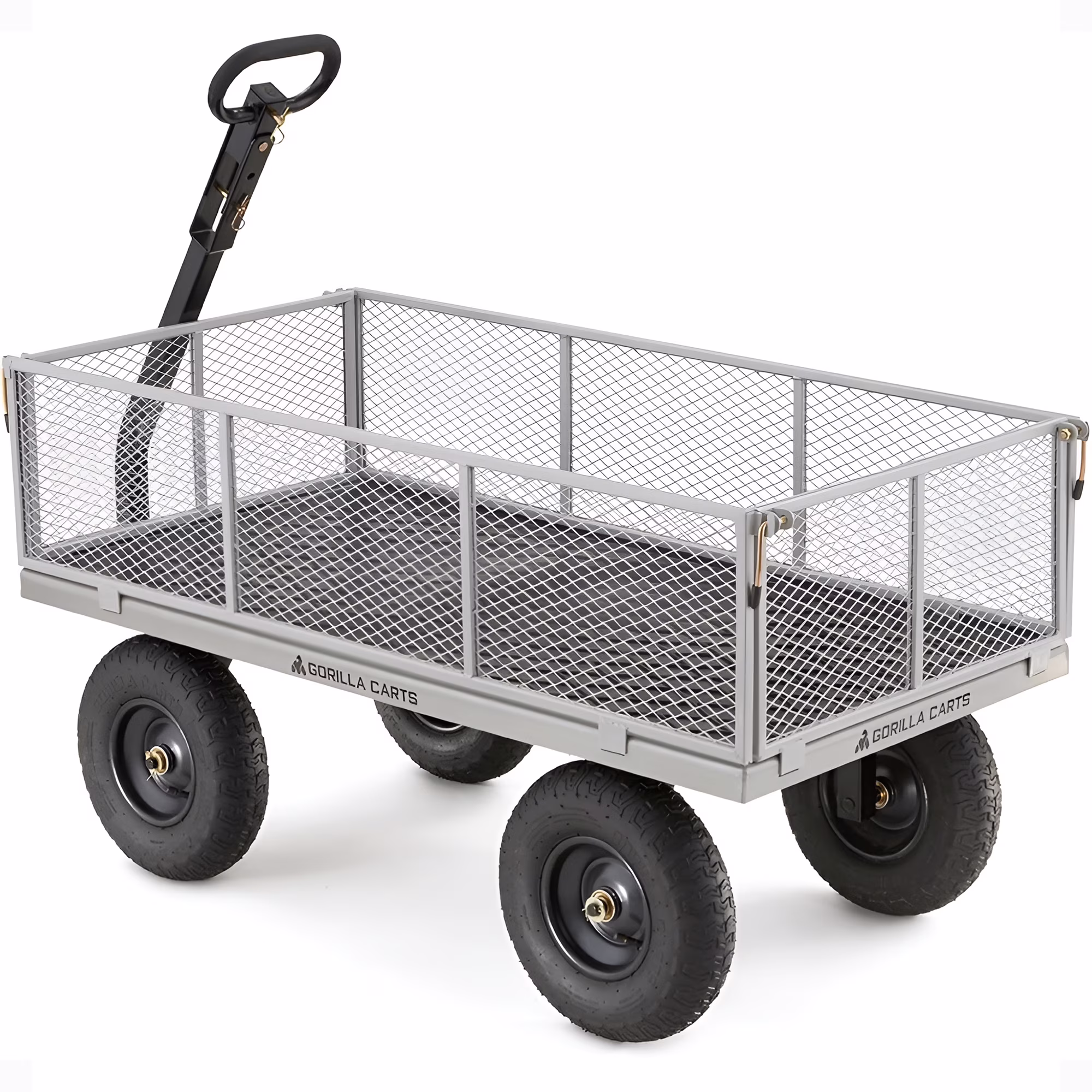Gorilla Carts 1000 - Lb. Capacity Steel Utility Cart, Model #gor1001 - Com, 13 - Inch Pneumatic Tires