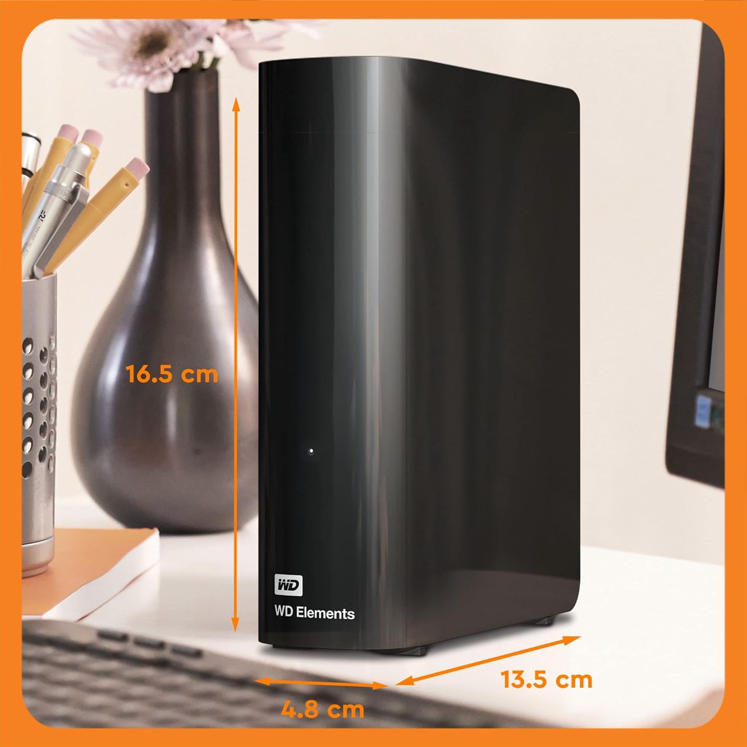 Disque dur bureau 20 To USB 30 stockage photos vidéos fichiers résistant chocs noir