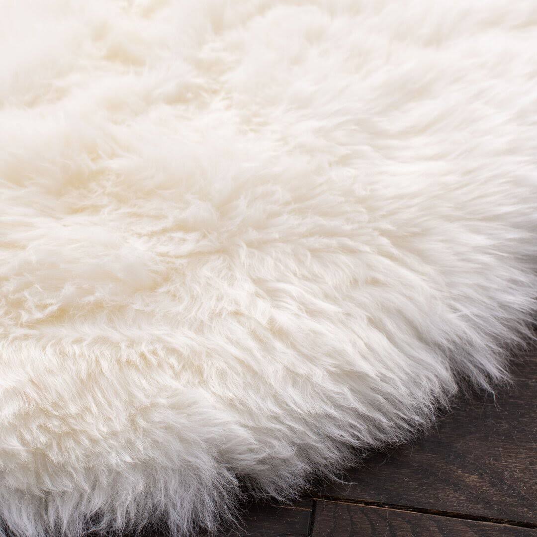 Mera Handmade Sheepskin White Area Rug AllModern Rug Size: Runner 2' x 9'