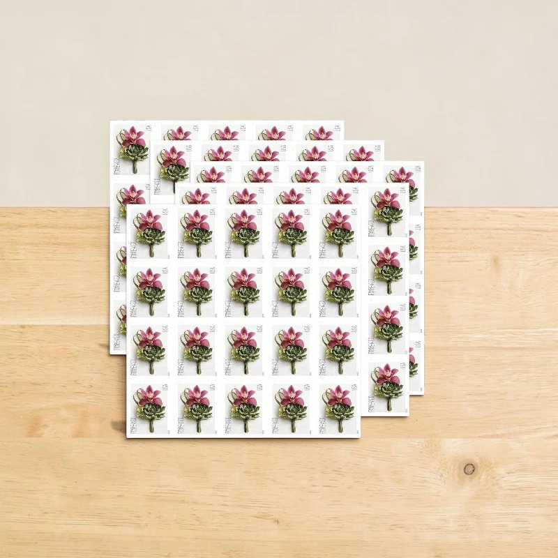 2020 Contemporary Boutonniere- First Class Forever Postage Stamps