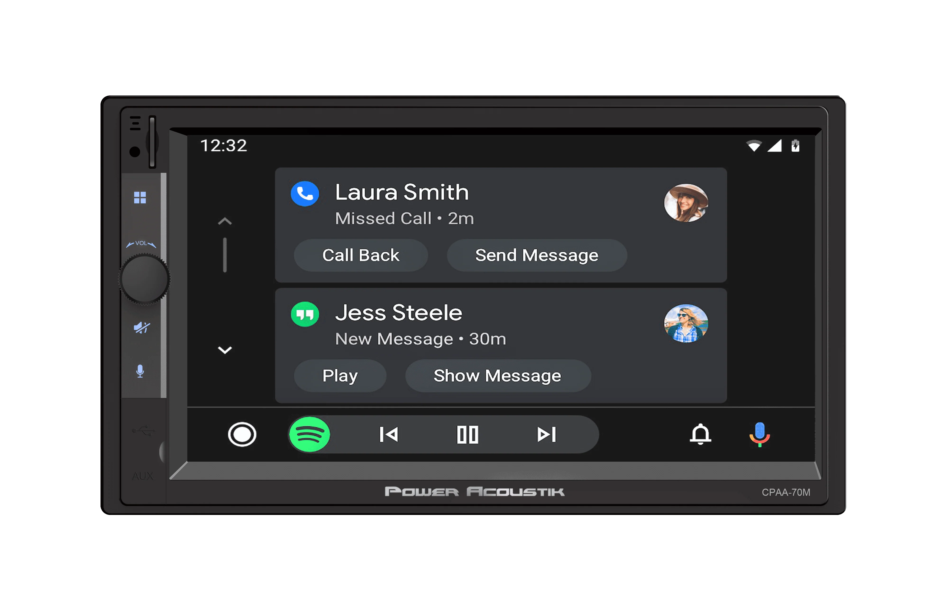 Power Acoustik Car Stereo Combo | Car Play/Android Auto Receiver & (4) 6.5