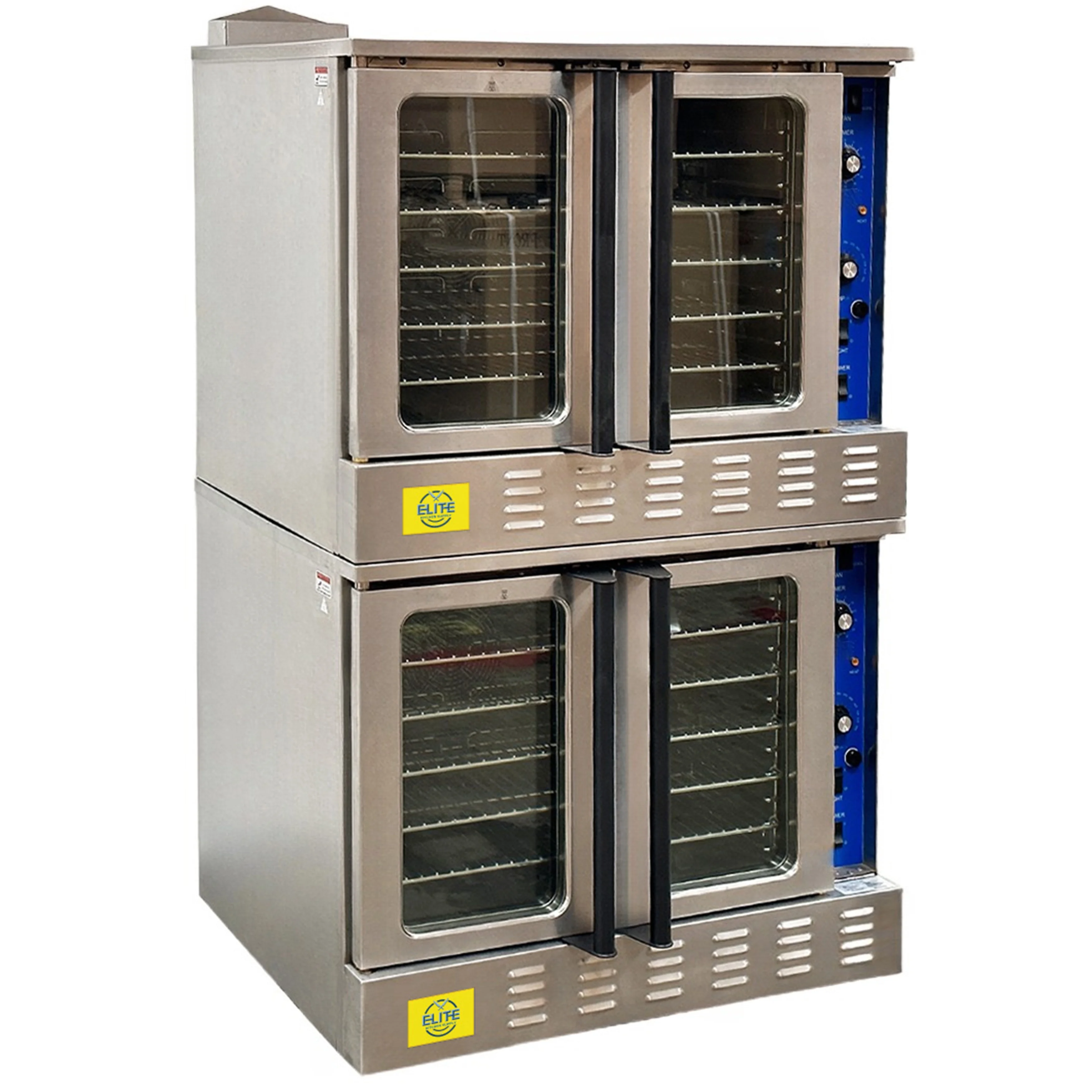 38 In. Commercial Double Deck Electric Convection Oven 240V 1P, Double Door, Extra Large Capacity