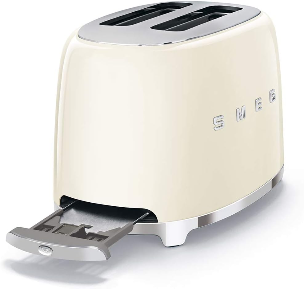 Grille pain 2 tranches fentes 36 mm 6 niveaux 950 W crème