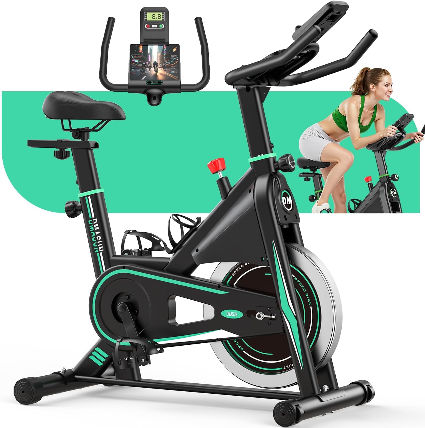 Vélo appartement silencieux résistance réglable écran LCD capacité 160 kg