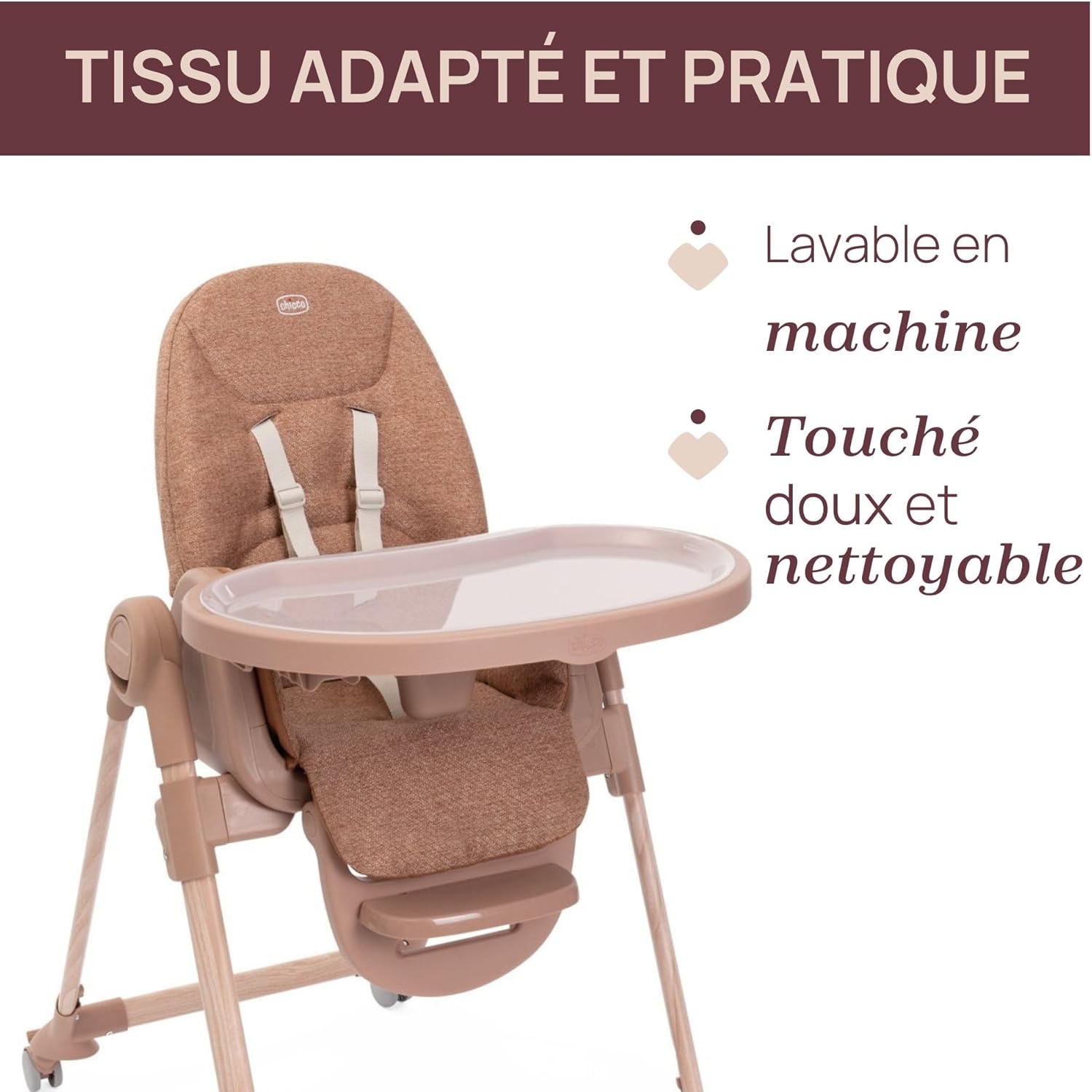 Chaise haute évolutive bébé 0 à 40 kg hauteur réglable pliage compact