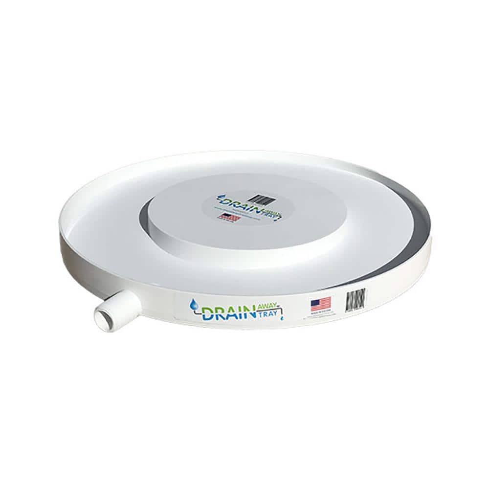 Drain Away Tray 12 in. Dia White Plastic Plant Drain Tray