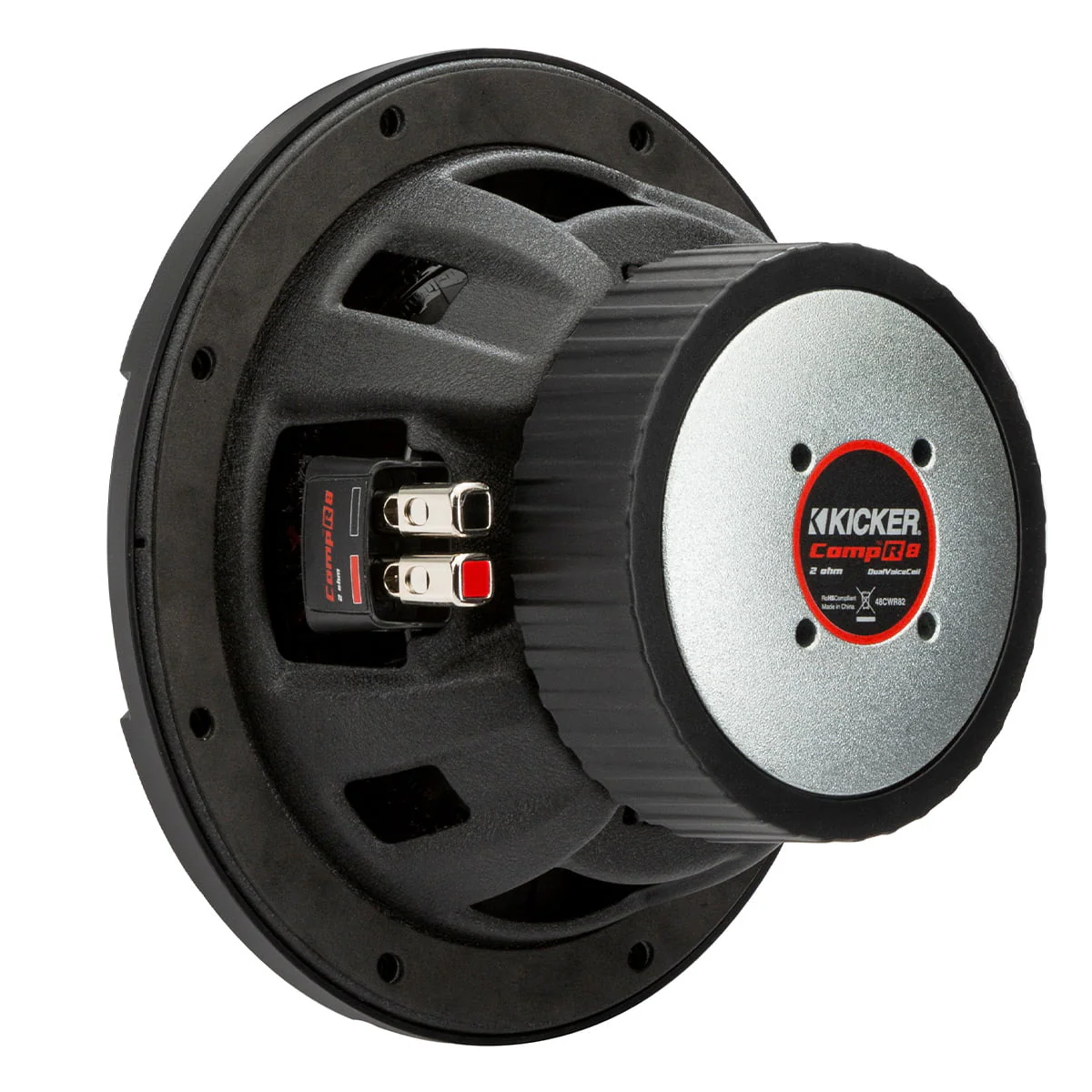 KICKER Compr 8 in Dual 4 Ohm DVC 600W Peak Power Car Audio Subwoofer