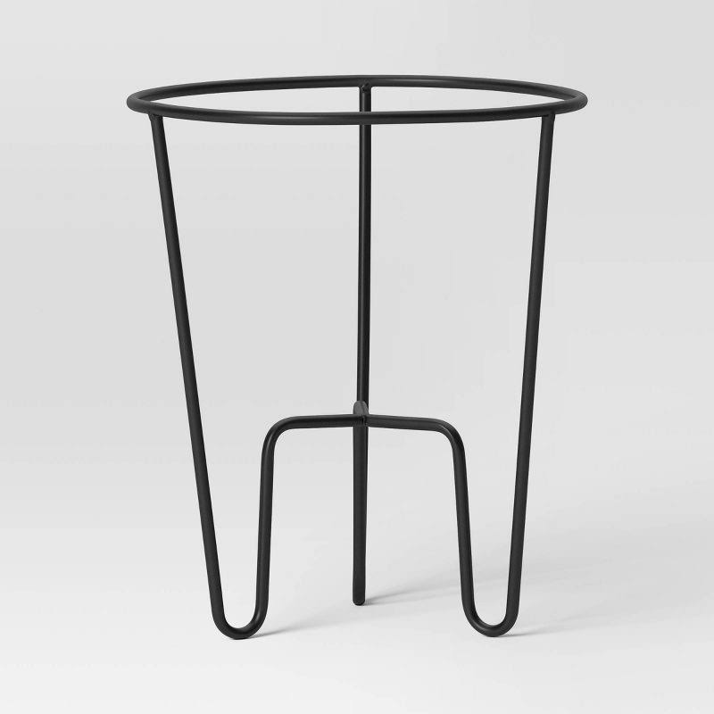 Iron Indoor Outdoor Plant Stand Black 12.5