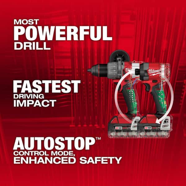 M18 FUEL 18-Volt Lithium-Ion Brushless Cordless Hammer Drill/HACKZALL/Impact Driver Combo Kit 3-Tool with (4) Batteries