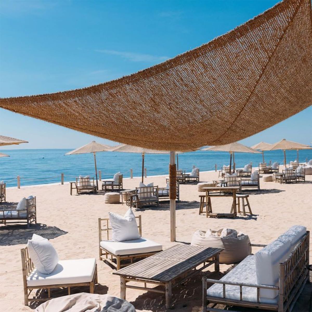 Voile ombrage coco toile écologique plusieurs tailles formes terrasse jardin pergola