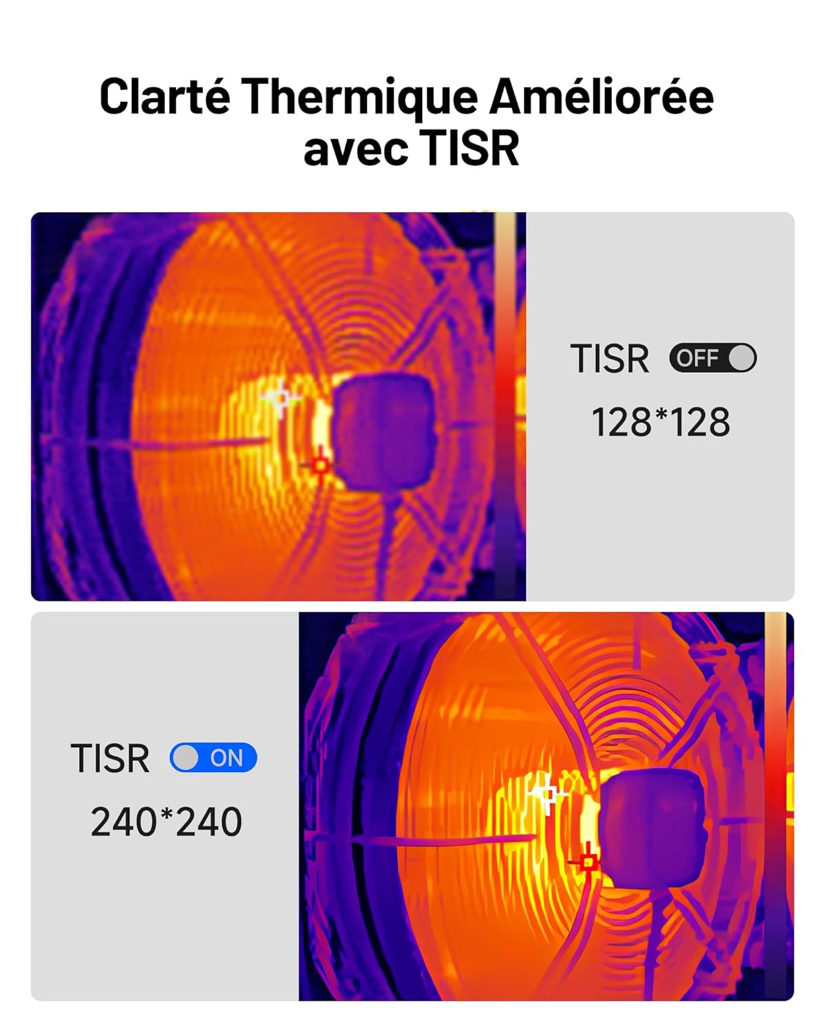 Caméra thermique 240x240 IR autonomie 15 h plage 20 à 450 degrés