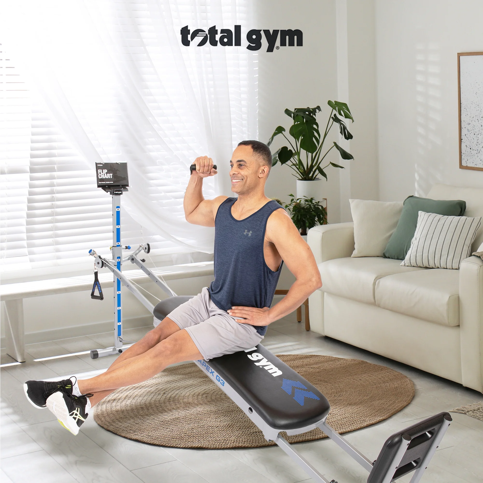 Total Gym APEX G5 Home Fitness Incline Weight Trainer Equipment W/ 10 Resistance Levels