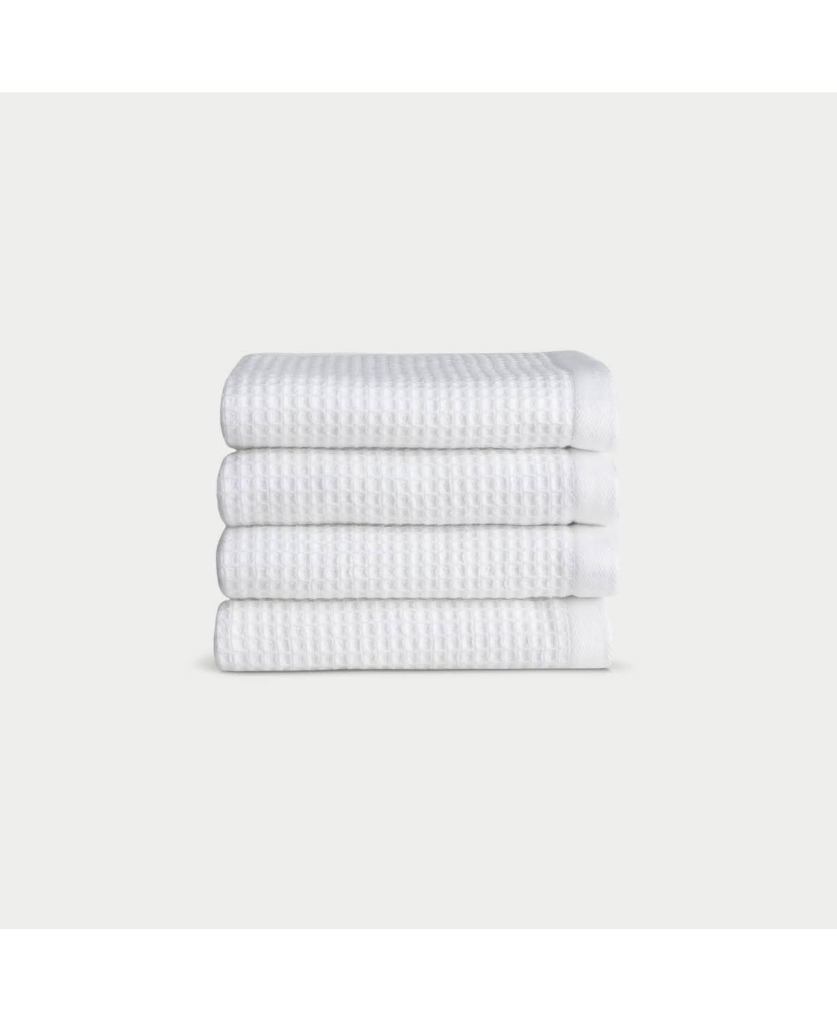 Cozy Earth White Waffle Terry Washcloths White Washcloth