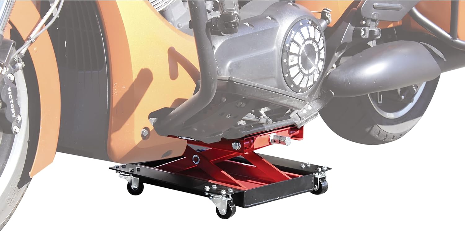 Cric moto large avec chariot capacité 5000 kg