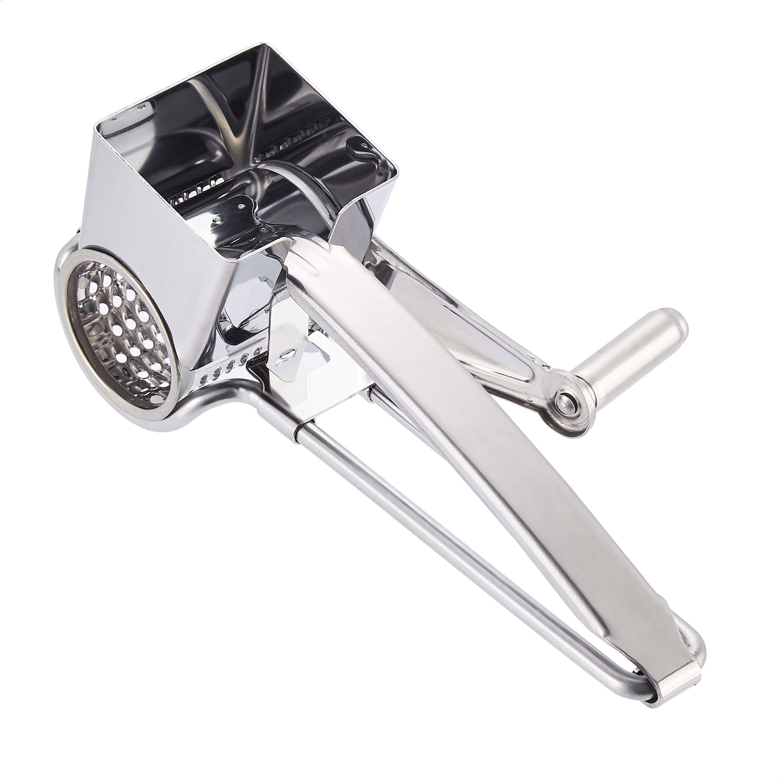 Amazon Basics Stainless Steel Rotary Cheese Grater (Previously AmazonCommercial Brand)