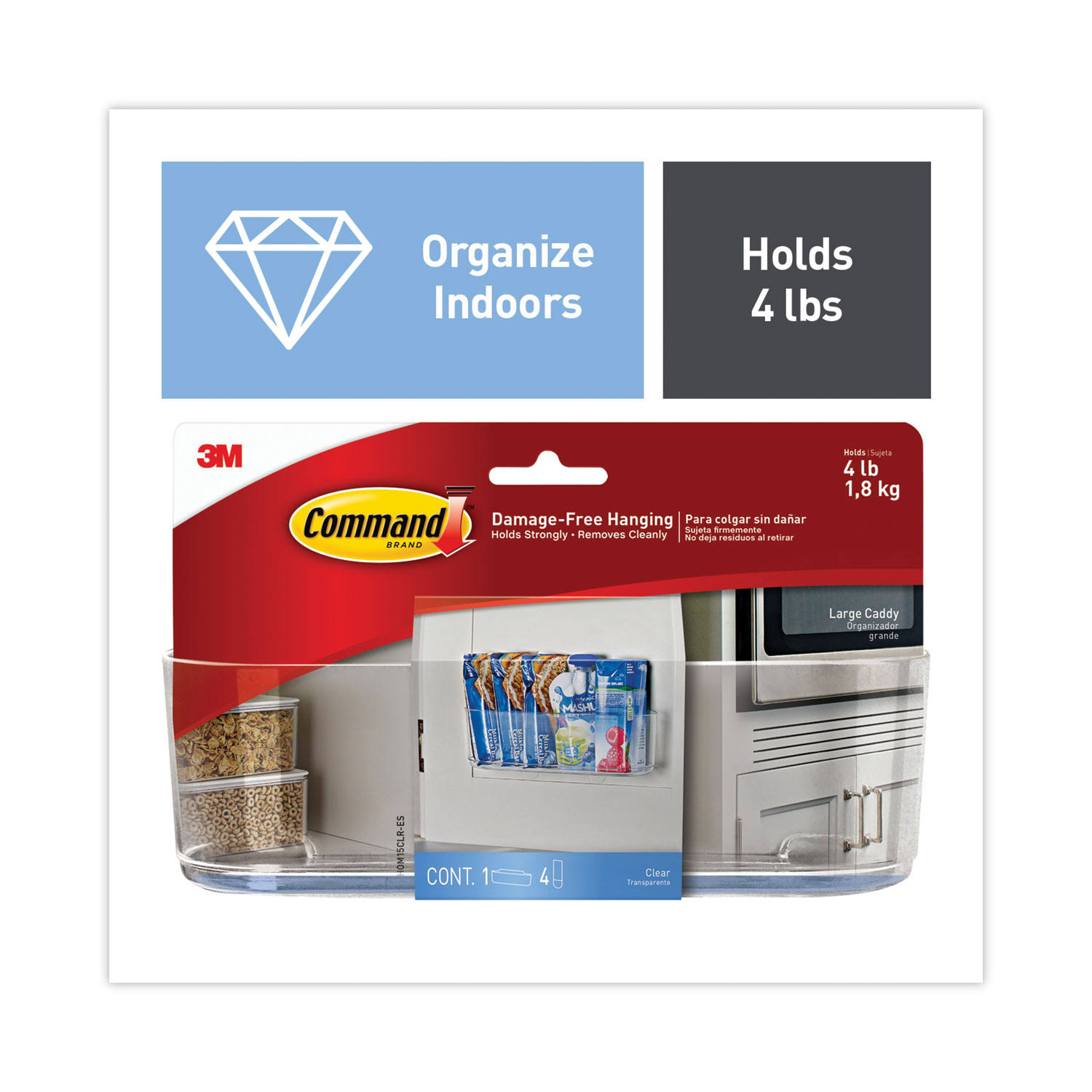 Command Clear Large Caddy