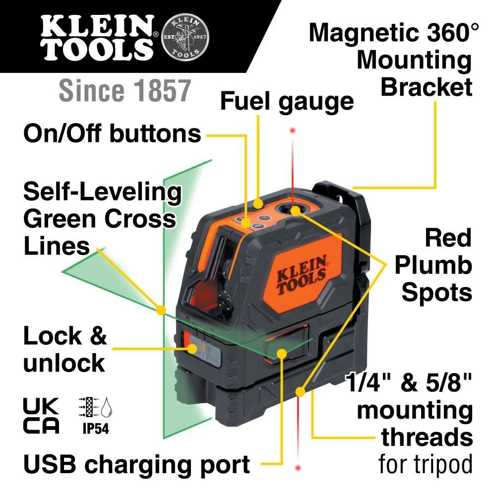 Klein Tools Green Rechargeable Laser Level