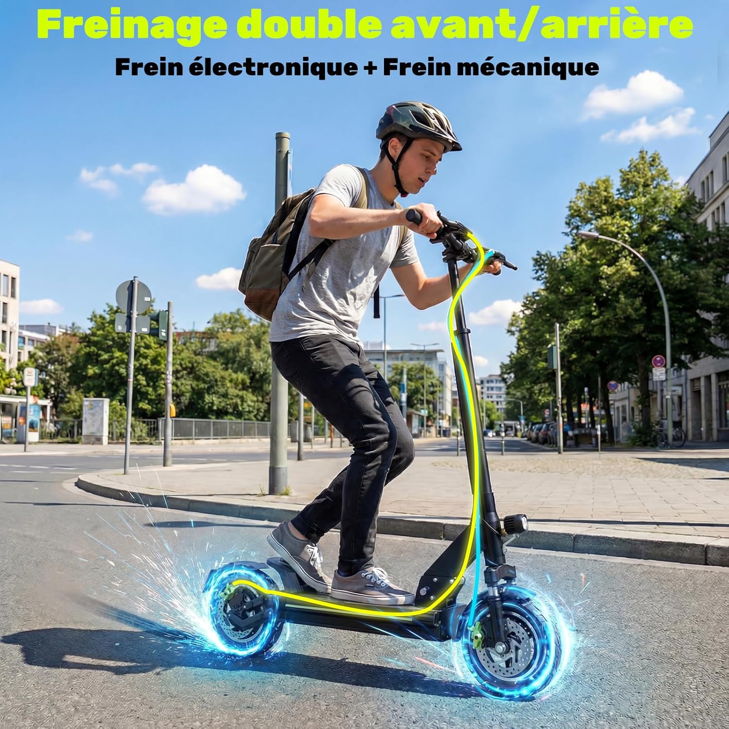 Trottinette électrique adulte tout terrain 800 2000 W batterie 48 V autonomie 50 90 km