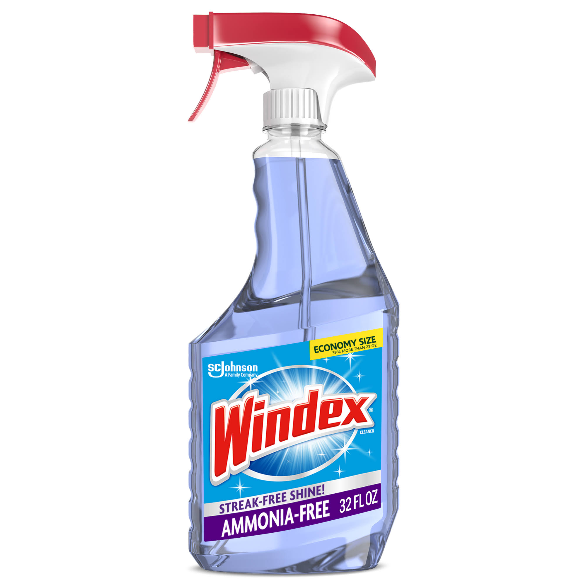 Windex Ammonia-Free Glass Cleaner, Crystal Rain Scent, Spray Bottle, 32 fl oz