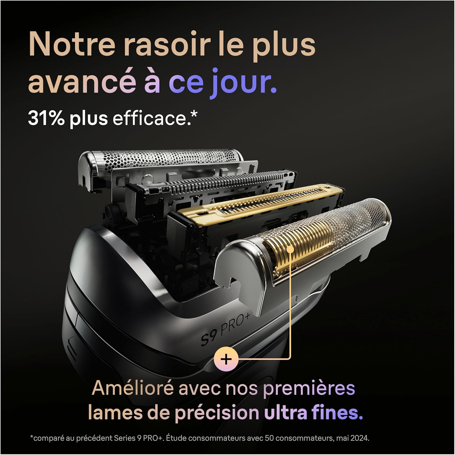 Rasoir électrique homme étanche lames précision station nettoyage