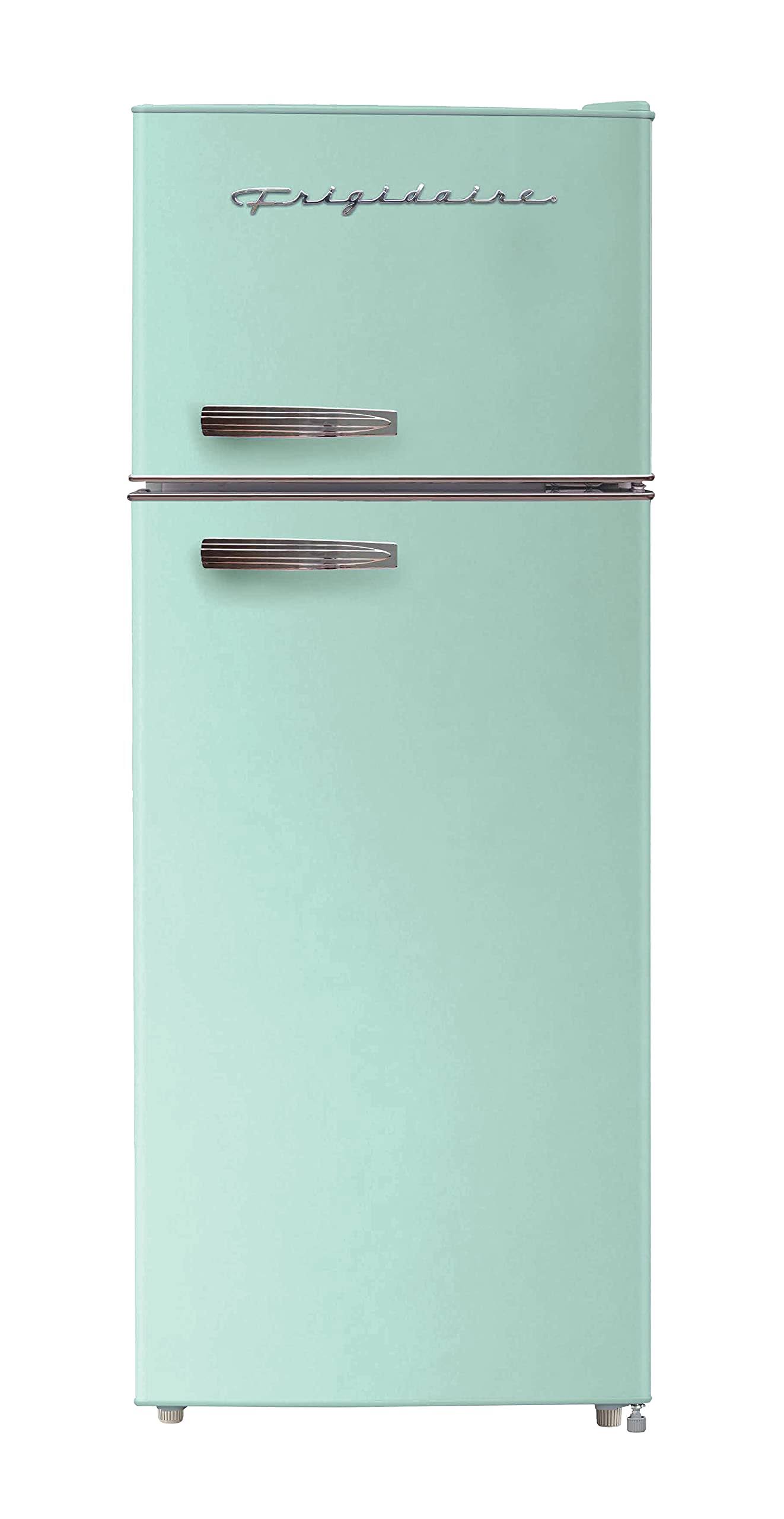 Frigidaire EFR753-MINT 2 Door Apartment Size Refrigerator with Freezer, 7.5 Cu ft, Retro, Mint