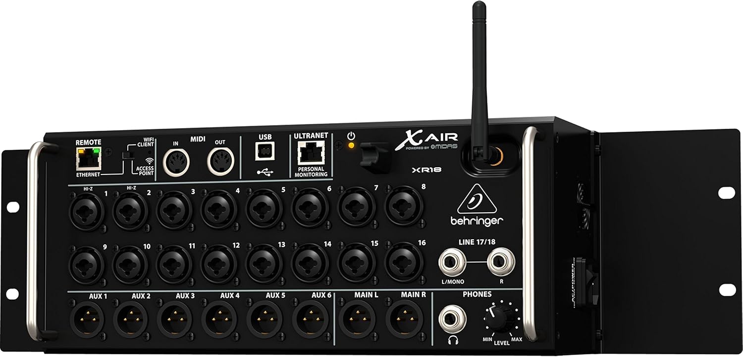 Mélangeur numérique XR18 18 canaux 12 bus préamplis programmables WiFi interface audio USB
