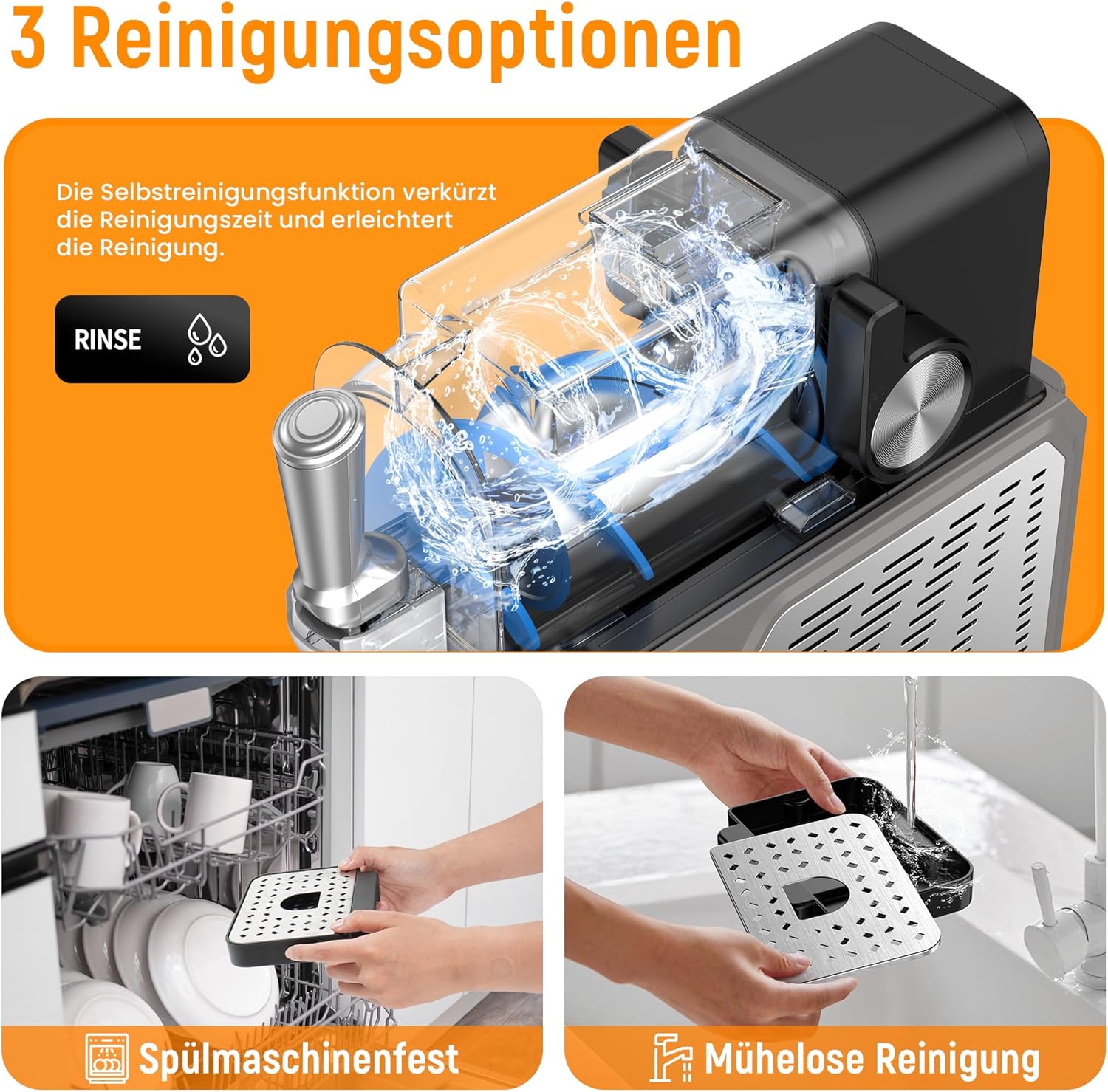 Machine granita 2,5 L écran LED 6 programmes nettoyage automatique