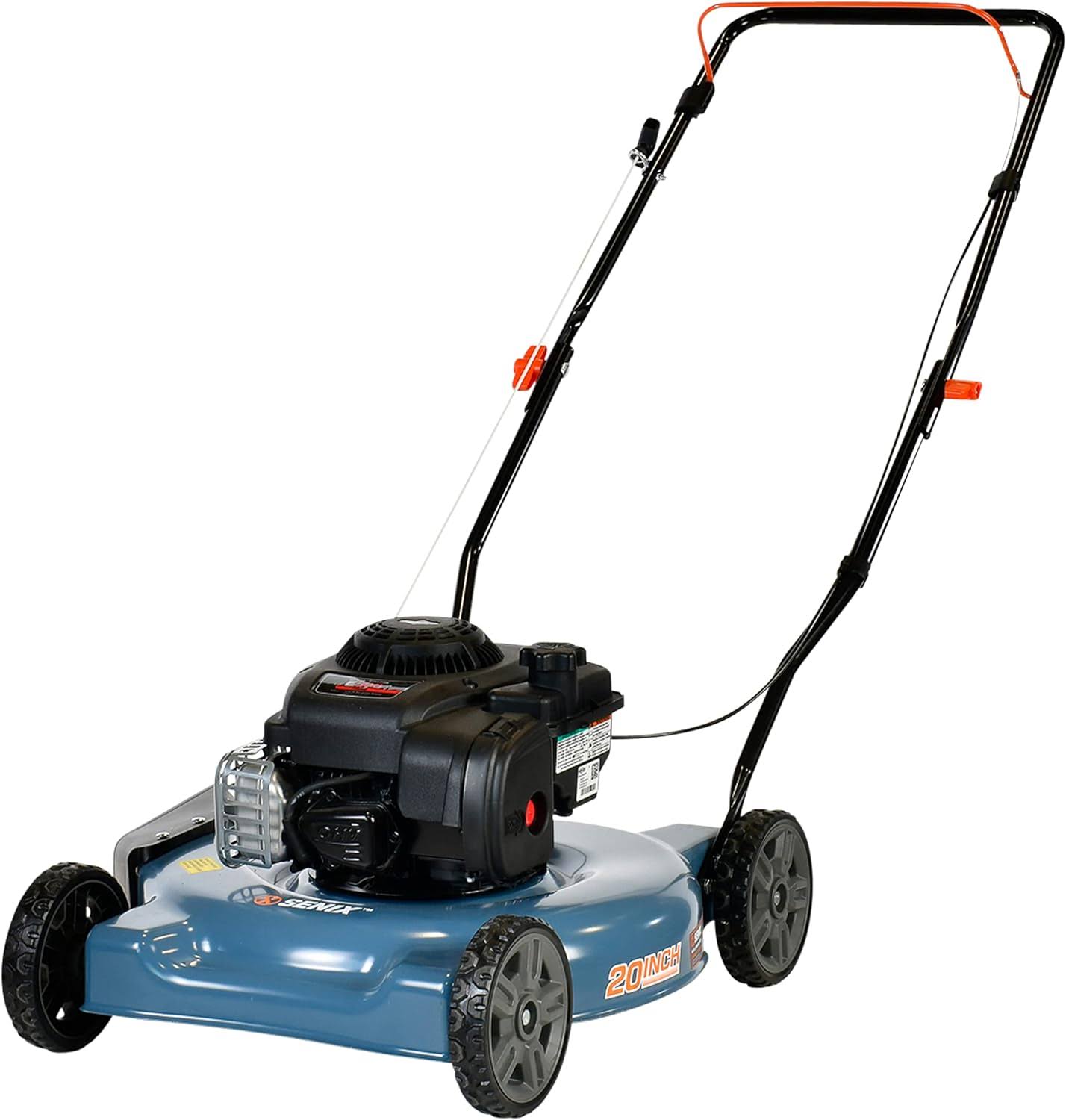 SENIX Gas Lawn Mower, 20-Inch, 125 CC 4-Cycle Briggs & Stratton Engine, Push Lawnmower