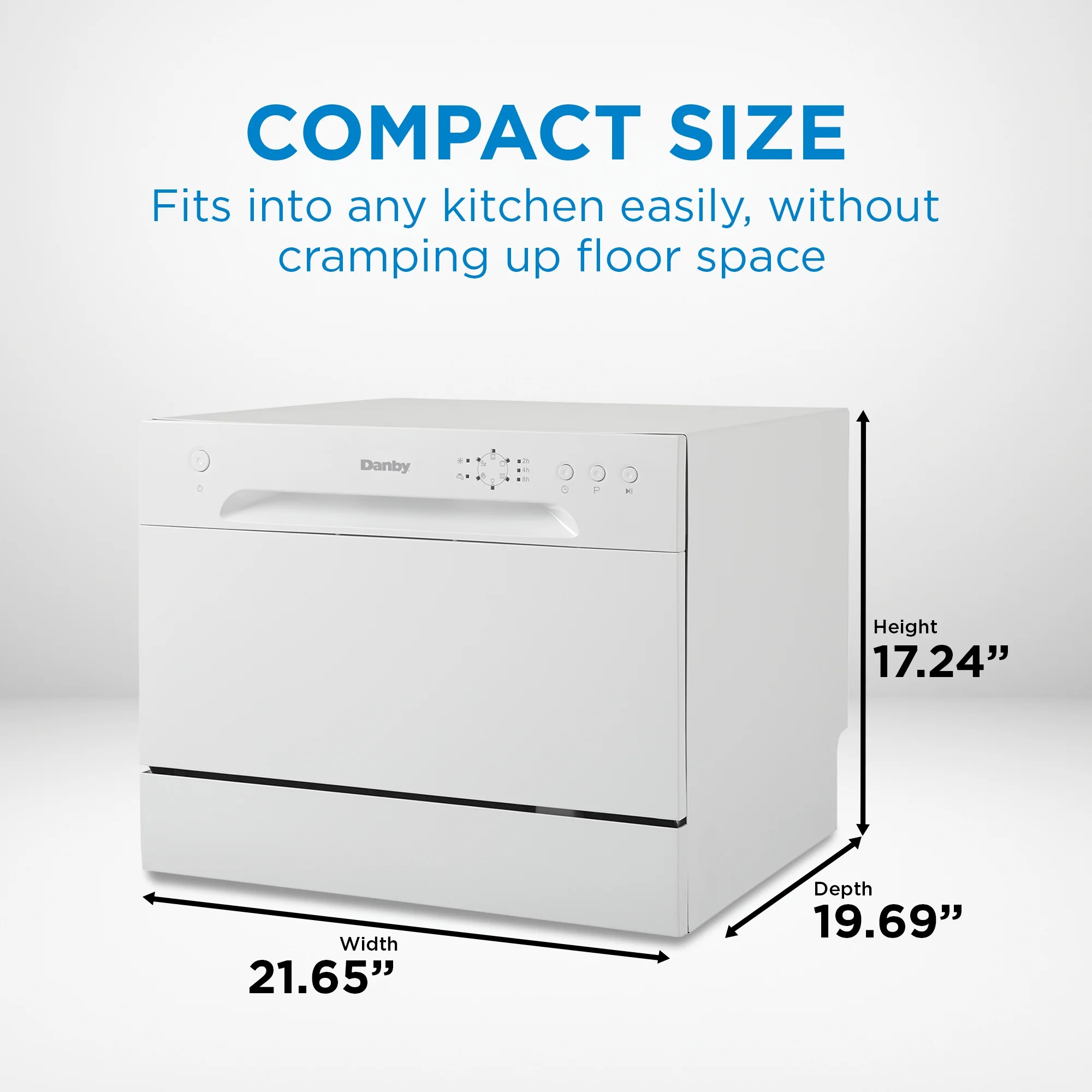 Danby 6 Place Setting Countertop Dishwasher in White (DDW621WDB)