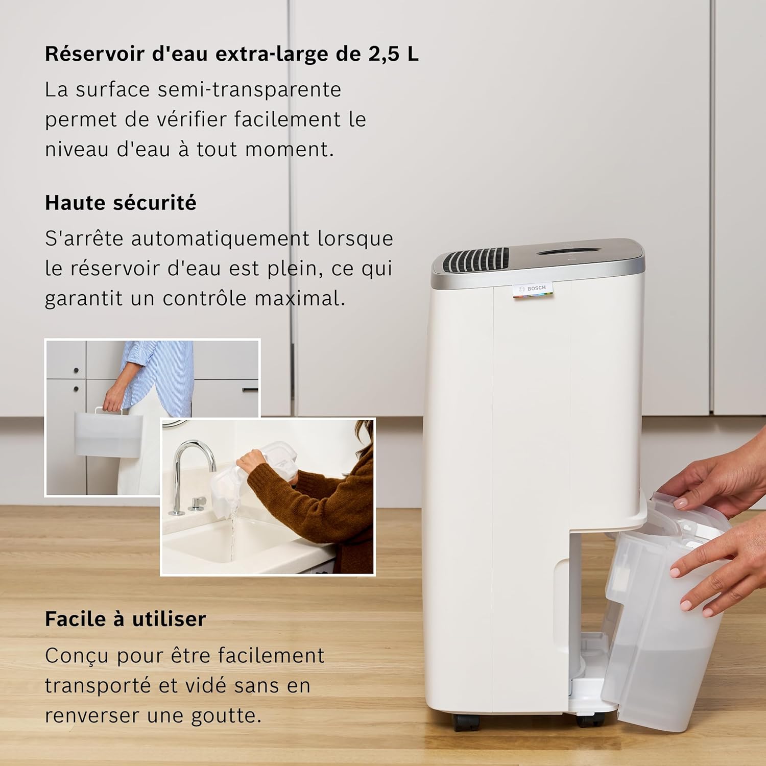 Déshumidificateur Dry 4000 silencieux efficace maison chambre jusqu’à 33 m² séchage linge rapide