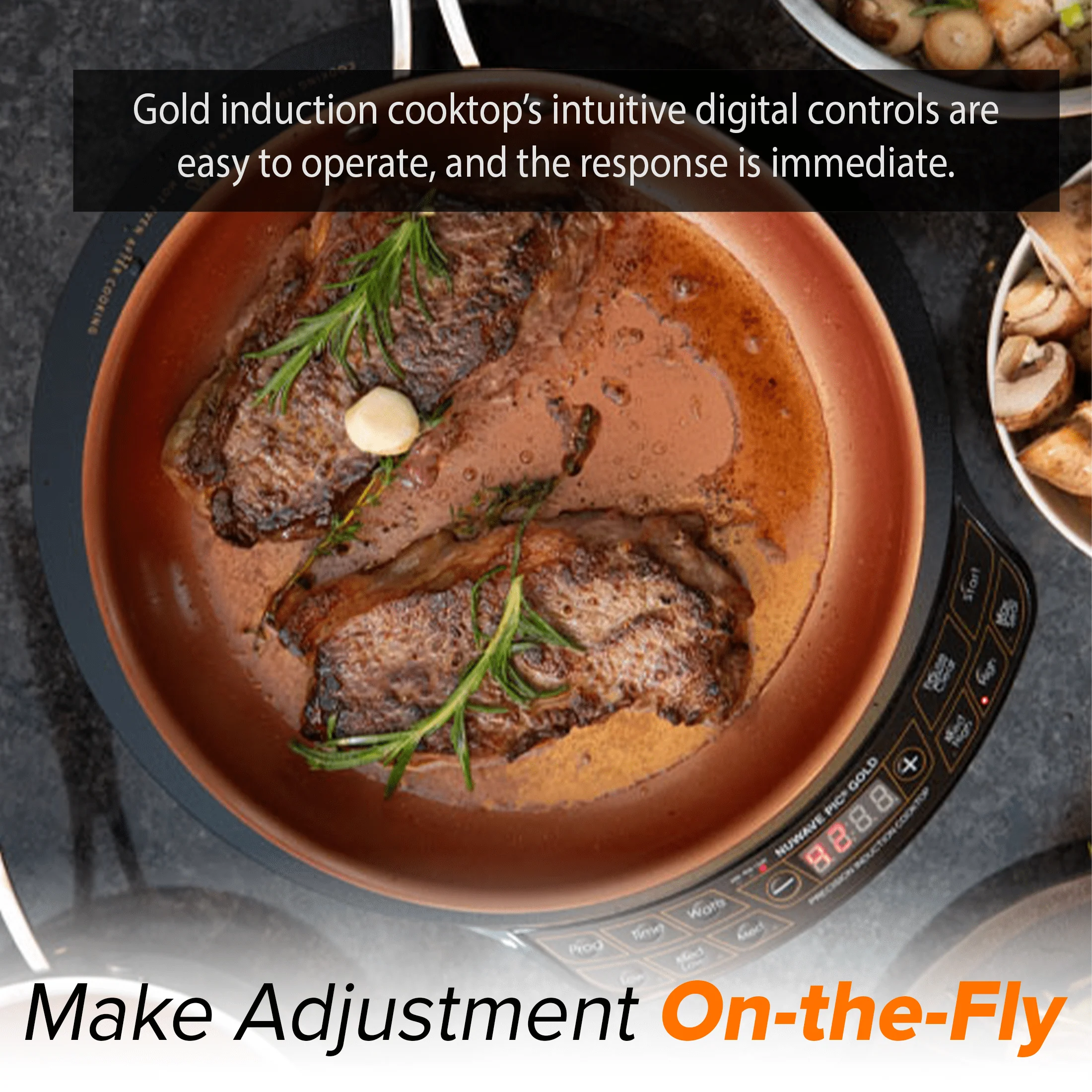 Nuwave PIC Gold Precision Induction Cooktop with 10.5 in Pan with 600, 900 or 1500 Watts, Stoves