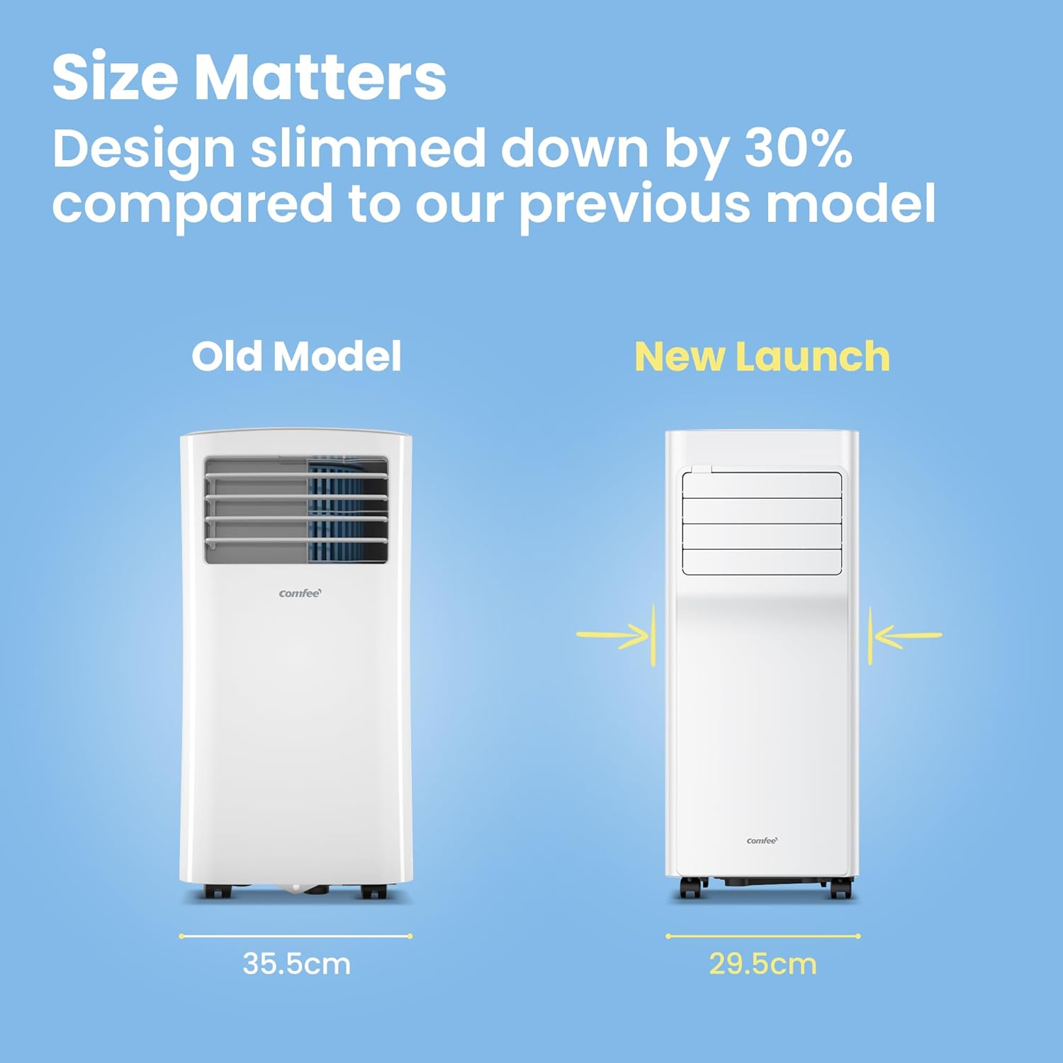 Climatiseur mobile 9000 BTU 26 kW app 3 modes 3 vitesses compact pièces 33 m² Breezy Cool 26 Alexa