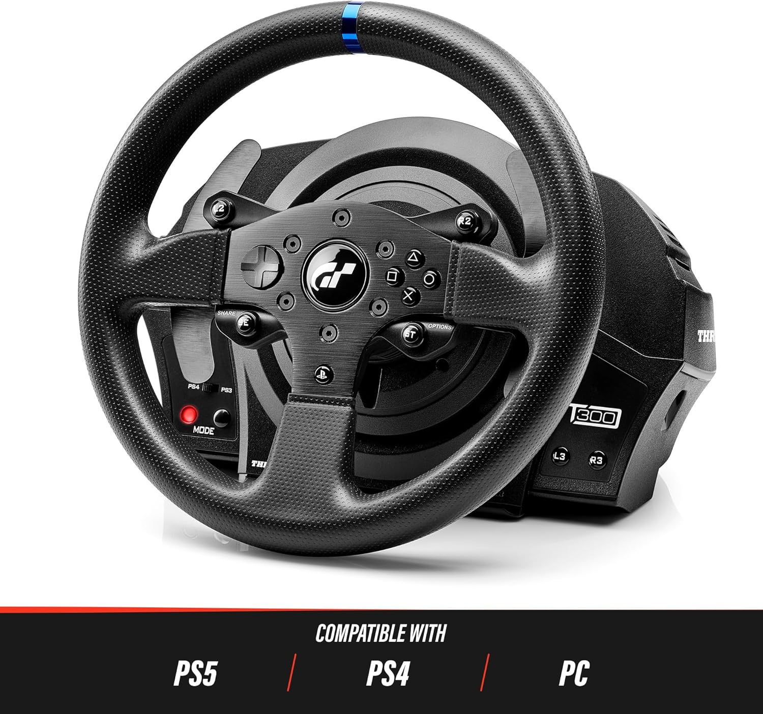 Volant pédales course T300 RS GT retour de force pour PC PS4 PS5
