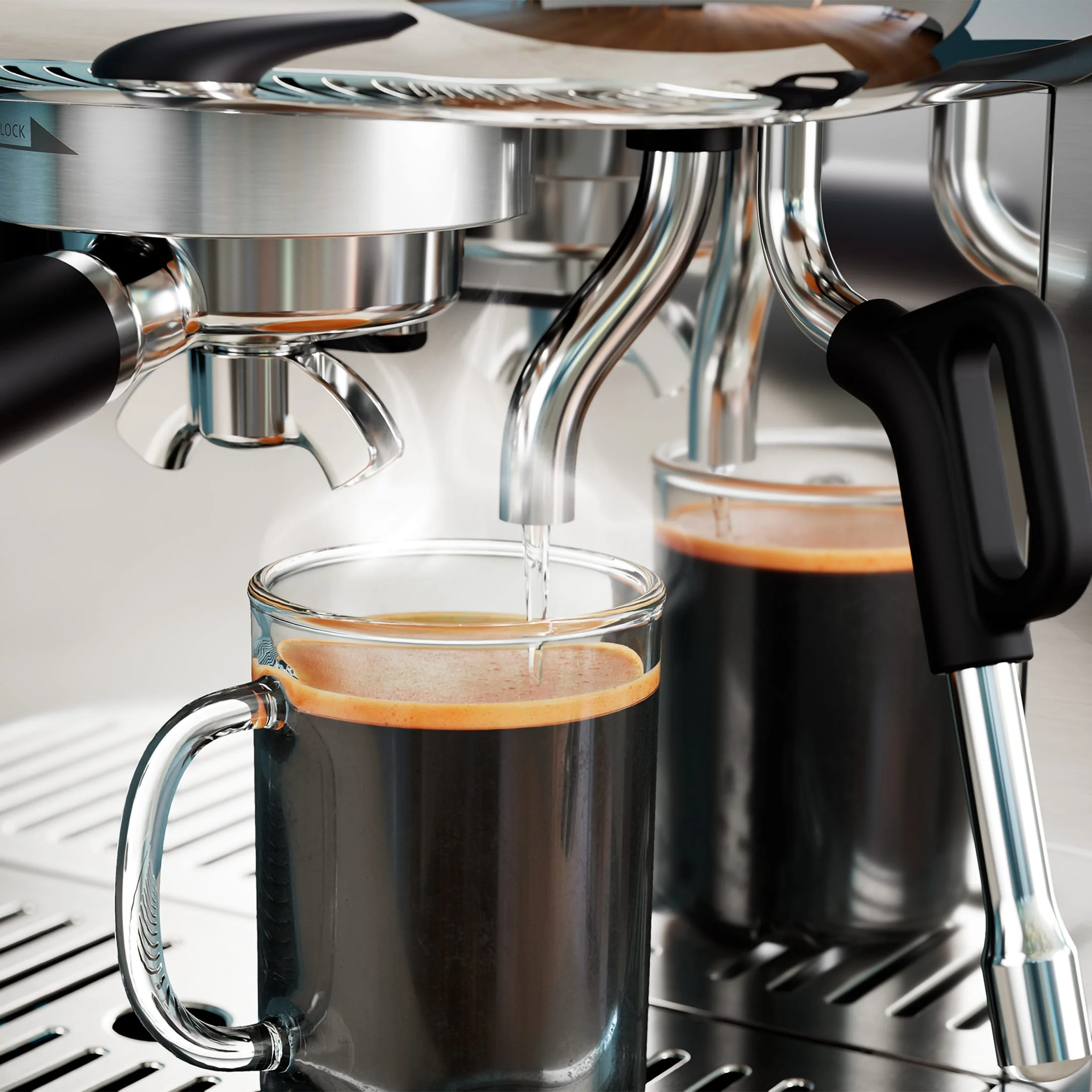 Philips Barista Brew Semi - Automatic Espresso Machine with Milk Frother, Silver Metal