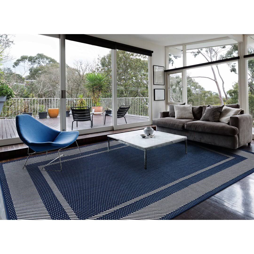 Castellanos Blue Indoor/Outdoor Area Rug Breakwater Bay