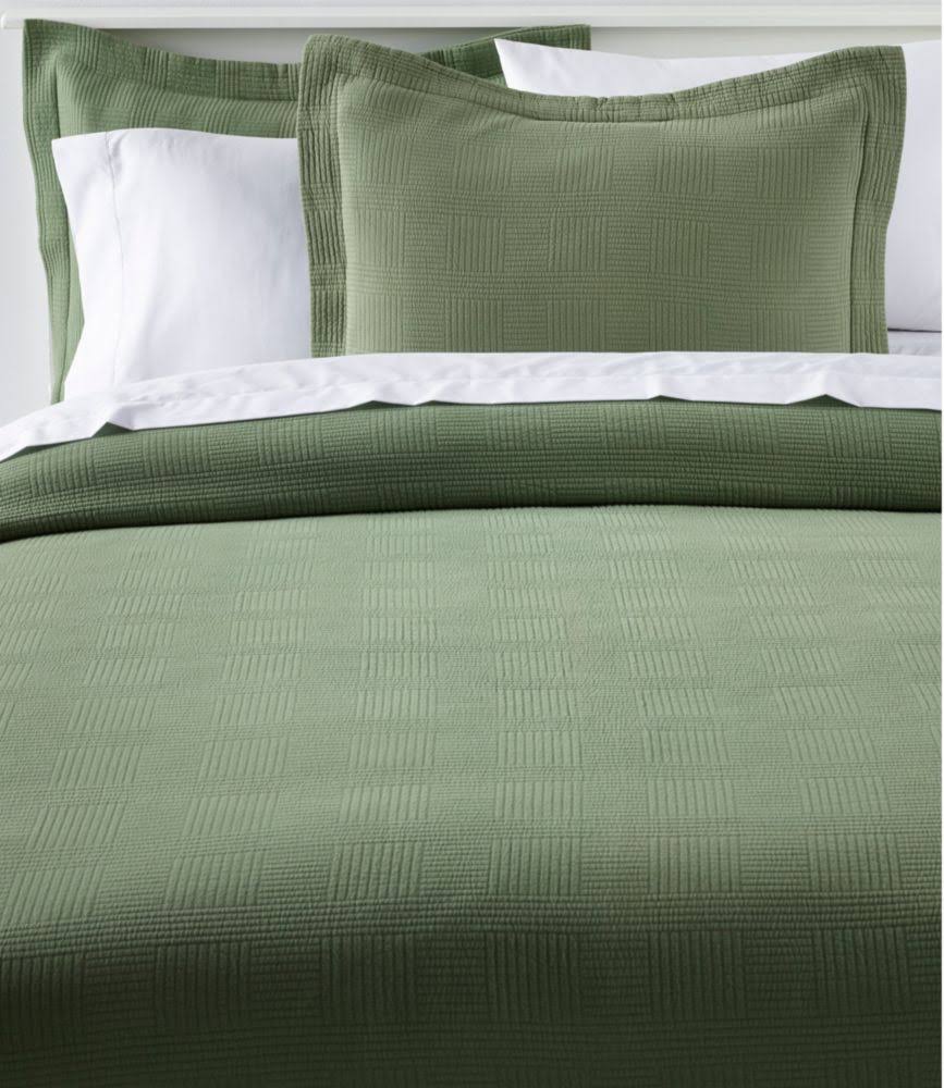 Vintage Matelasse Coverlet Green Twin Size | L.L.Bean