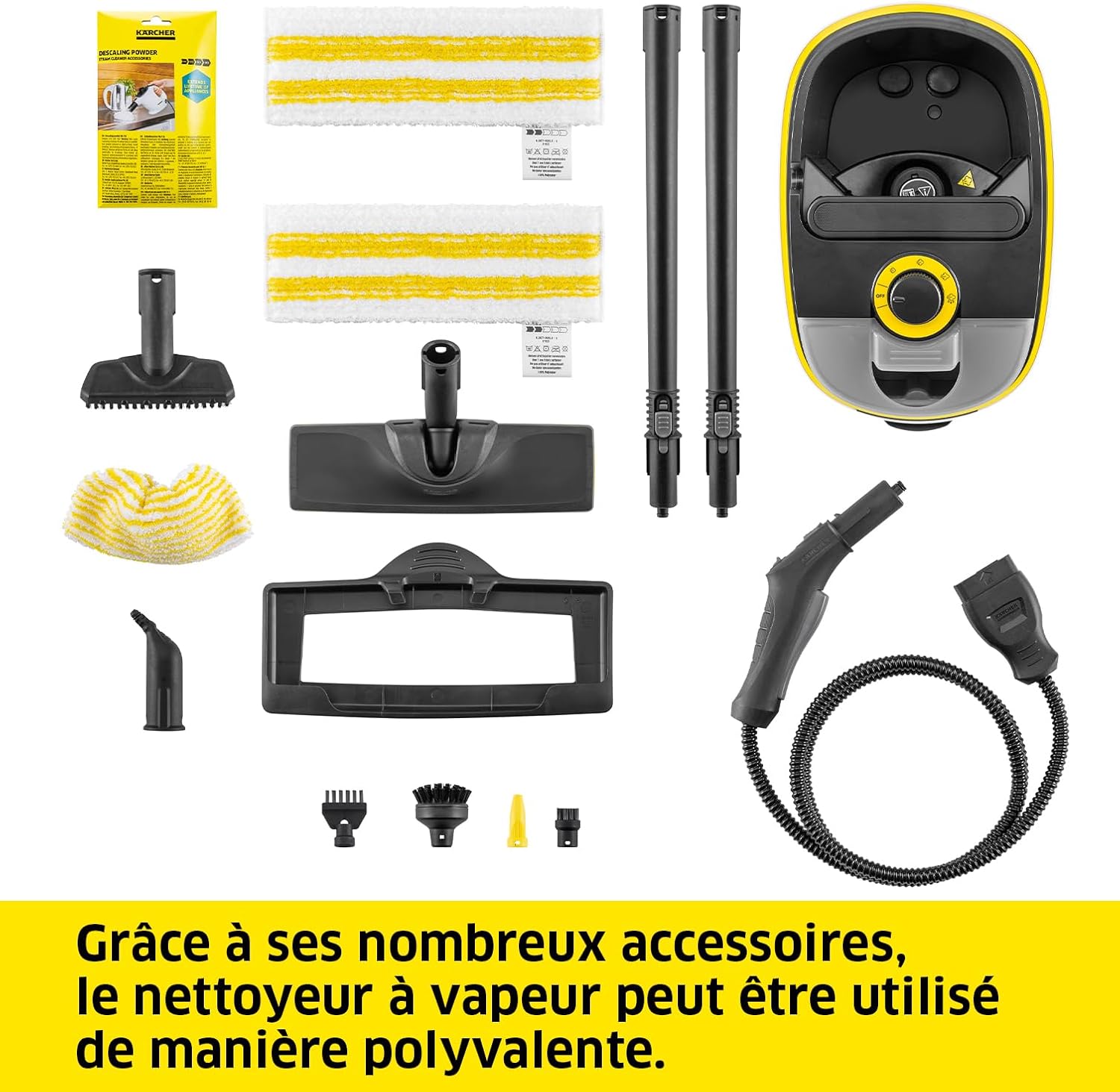 Nettoyeur vapeur SC 5 Deluxe Signature Line VapoHydro 4 bar chauffe 3 min surface 130 m² réservoir 13 L