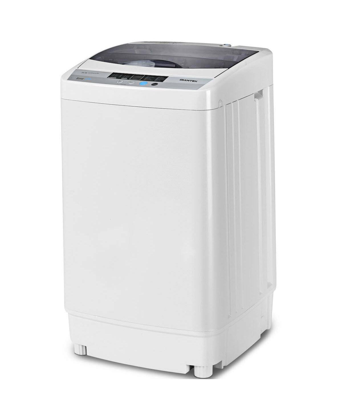 Portable Compact Washing Machine 1.34 CU.FT Spin Washer Drain Pump 8 Water Level Gray