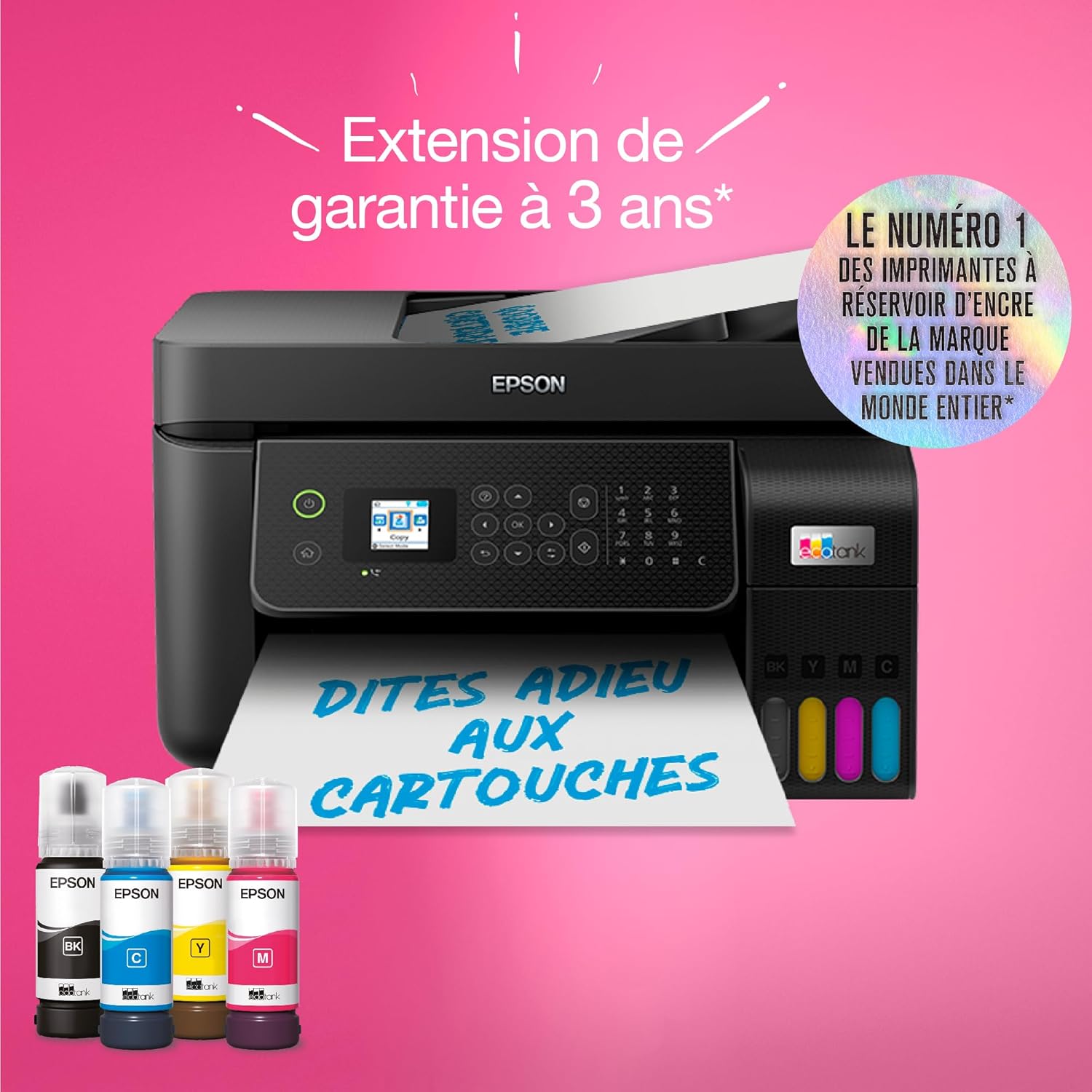 Imprimante multifonction A4 WiFi EcoTank ET-4800 réservoirs encre autonomie 3 ans