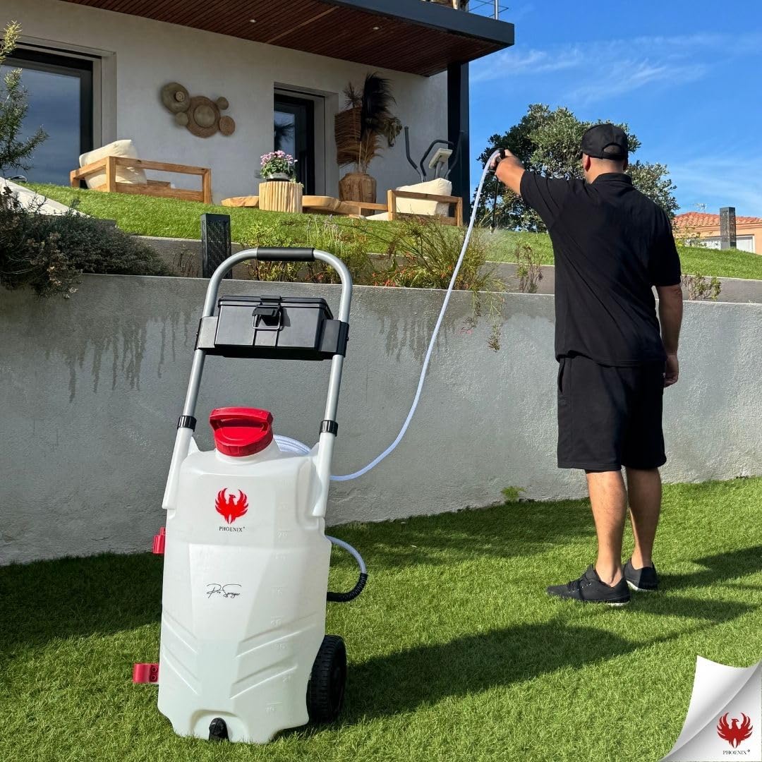 Pulvérisateur électrique Pro Sprayer Evo 35L 2 batteries 18V portée 10 m autonomie 3h toiture extérieur